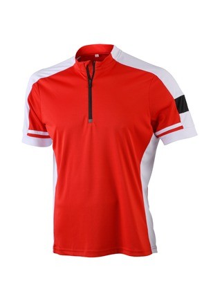 JN452 Men's Bike T Half Zip rood