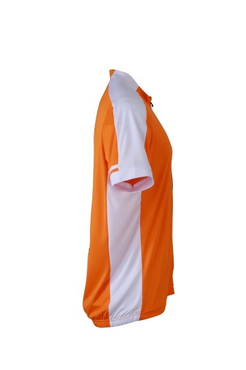 JN454 Men's Bike T Full Zip oranje rug zij