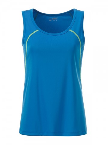 JN Ladies Sports Tanktop JN493 helderblauw heldergeel