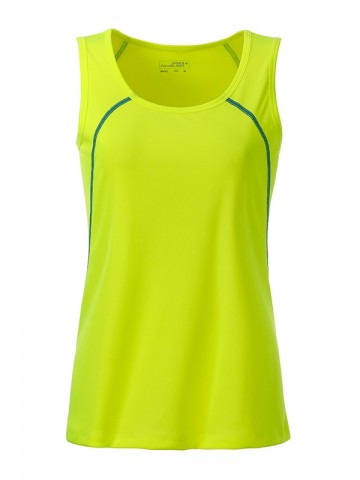 JN Ladies Sports Tanktop JN493 heldergeel helderblauw