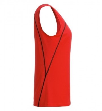 JN Ladies Sports Tanktop JN493 helderoranje zwart zij