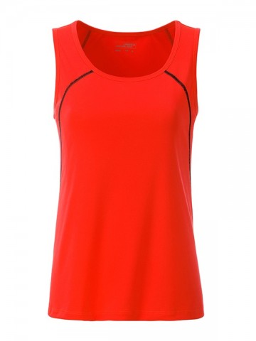 JN Ladies Sports Tanktop JN493 helderoranje zwart