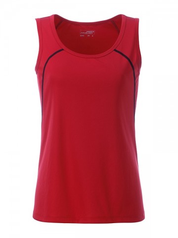 JN Ladies Sports Tanktop JN493 rood zwart