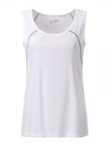 JN Ladies Sports Tanktop JN493 wit zilver