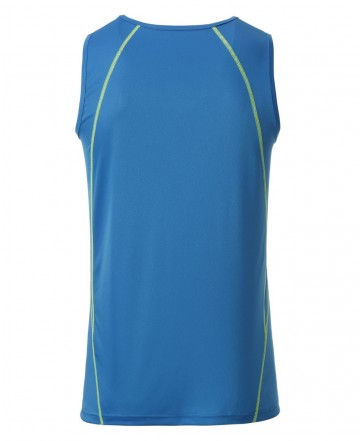 JN Men's Sports Tanktop JN494 felblauw felgeel rug