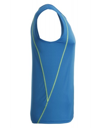 JN Men's Sports Tanktop JN494 felblauw felgeel zij