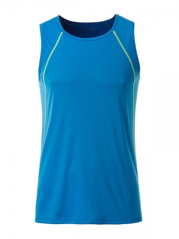 JN Men's Sports Tanktop JN494 felblauw felgeel