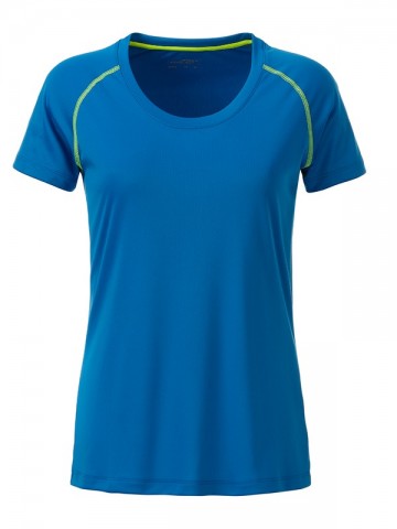 JN Ladies Sport T-shirt JN495 fleblauw felgeel