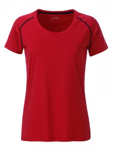 JN Ladies Sport T-shirt JN495 rood zwart