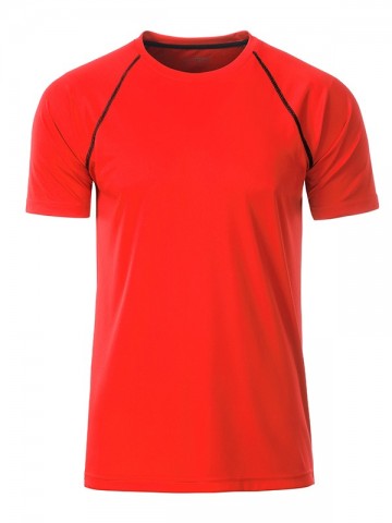 JN Men's Sports T-shirt JN496 feloranje zwart