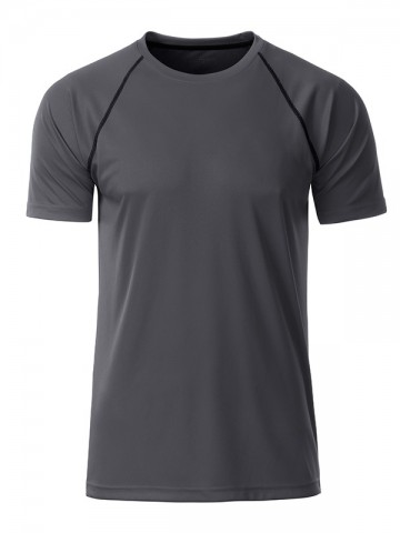 JN Men's Sports T-shirt JN496 titaan zwart