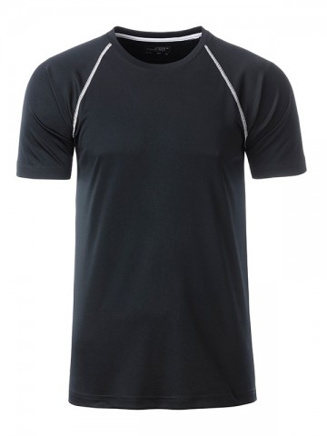 JN Men's Sports T-shirt JN496 zwart wit