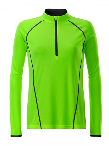 JN Ladies Sports shirt met LM JN497 felgroen zwart