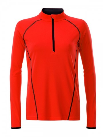 JN Ladies Sports shirt met LM JN497 feloranje zwart