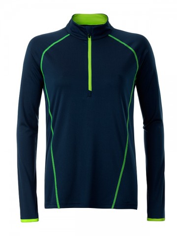JN Ladies Sports shirt met LM JN497 marineblauw felgeel