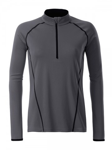 JN Ladies Sports shirt met LM JN497 titaan zwart