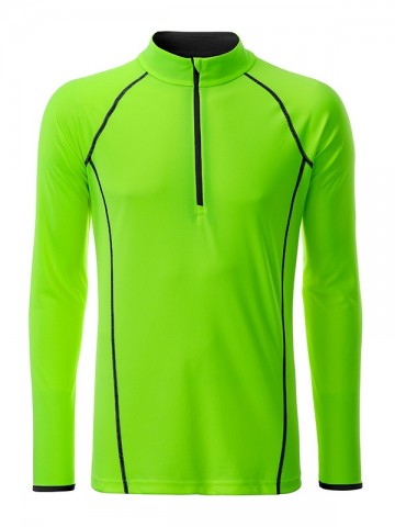 JN Men's Sport shirt met LM JN498 felgroen zwart