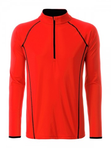 JN Men's Sport shirt met LM JN498 feloranje zwart