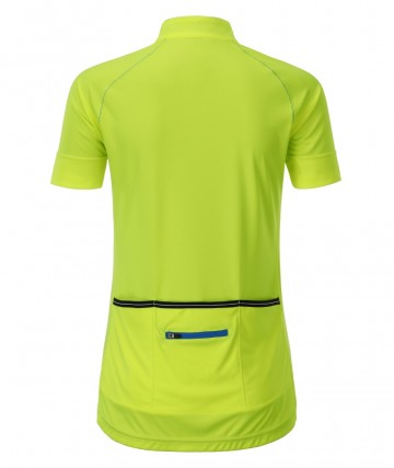 JN513 Ladies Bike T Half Zip felgeel felblauw rug