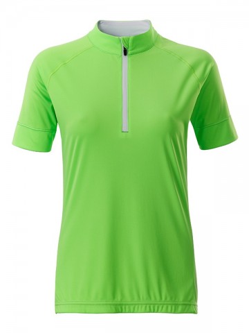 JN513 Ladies Bike T Half Zip felgroen wit
