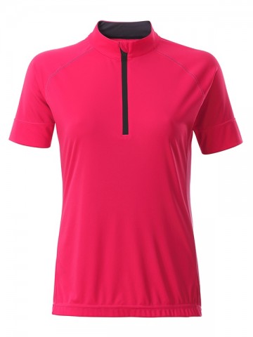 JN513 Ladies Bike T Half Zip felrose titaan