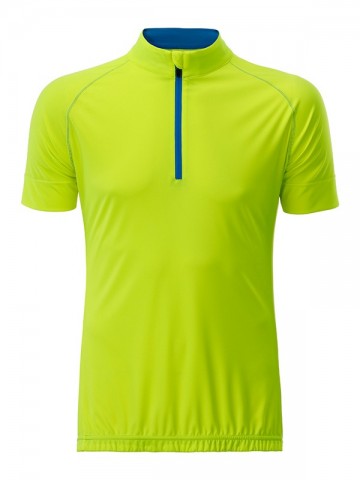 JN514 Men's Bike T Half Zip felgeel felblauw