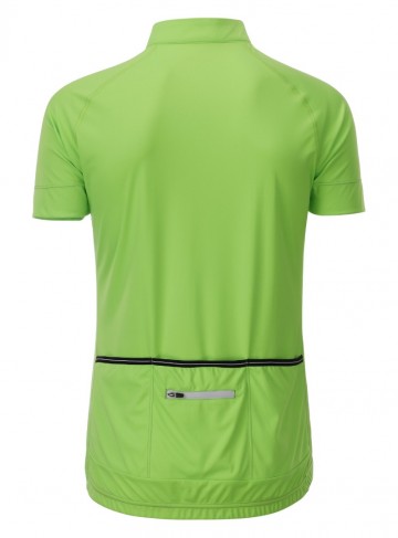 JN514 Men's Bike T Half Zip felgroen wit rug