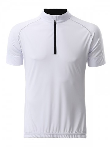 JN514 Men's Bike T Half Zip wit zwart