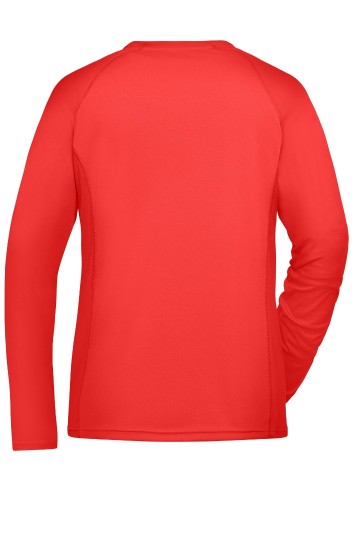 JN521 Ladies Sport T-shirt L/S helderrood rug