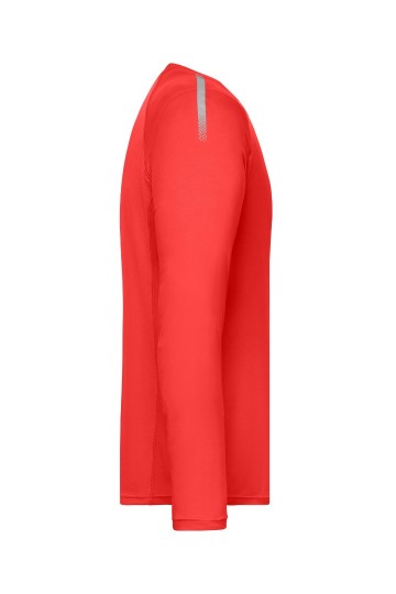 JN522 Men's Sports T-shirts LS helderrood zij