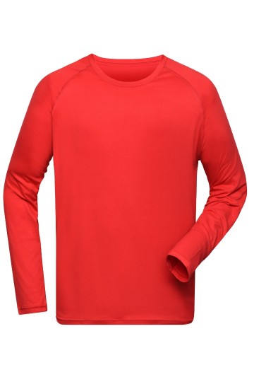JN522 Men's Sports T-shirts LS helderrood