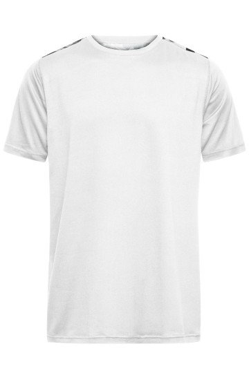 JN524 Men's Sport T-Shirt wit zwartbedrukt