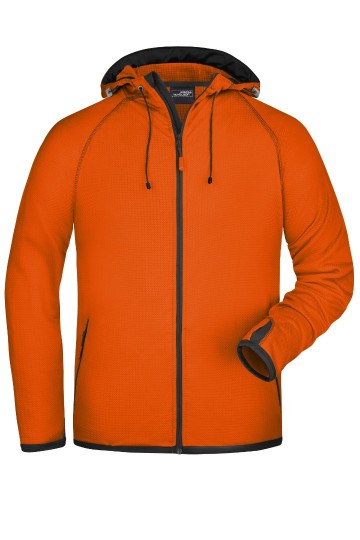 JN571 Men's Hooded Fleece donker oranje / carbon