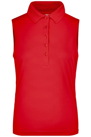 JN Ladies Active polo mouwloos JN575 rood