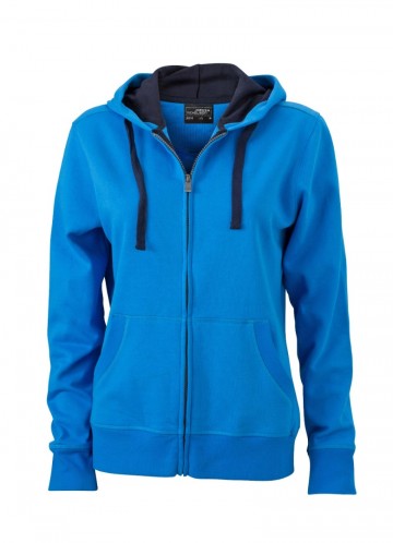 JN Ladies Hooded jack JN594 kobaltblauw marineblauw
