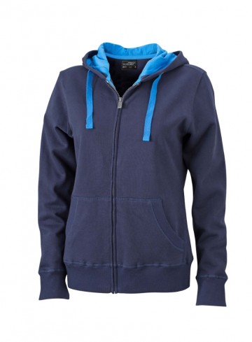 JN Ladies Hooded jack JN594 marineblauw kobaltblauw