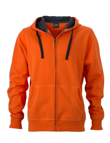 JN Men's Hooded jacket JN595 donkeroranje carbon