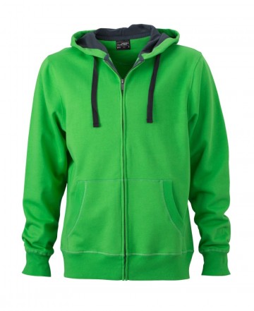JN Men's Hooded jacket JN595 groen carbon