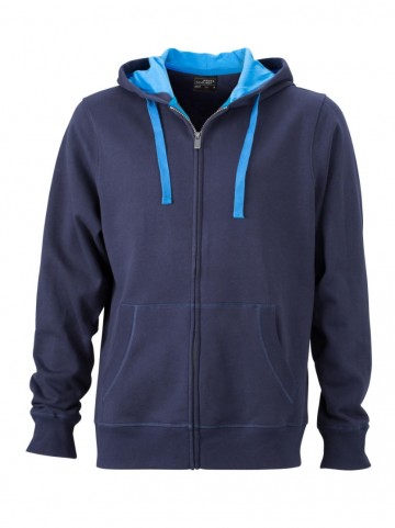 JN Men's Hooded jacket JN595 marineblauw kobaltblauw