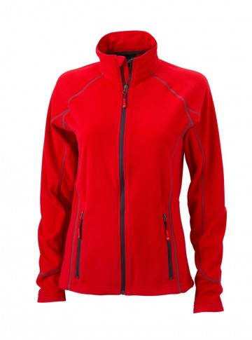 JN Ladies Structure Fleece jack JN596 rood carbon