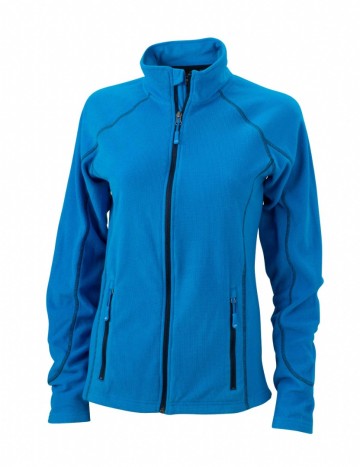 JN Ladies Structure Fleece jack JN596 waterblauw marineblauw