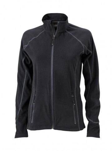 JN Ladies Structure Fleece jack JN596 zwart carbon
