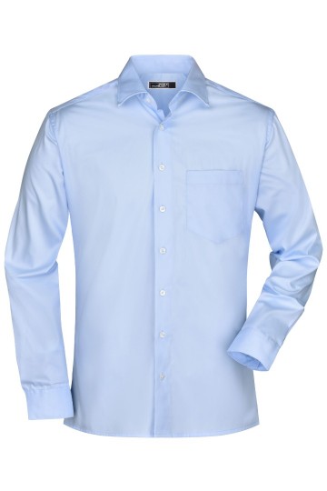 JN606 Men's Business Shirt LS lichtblauw