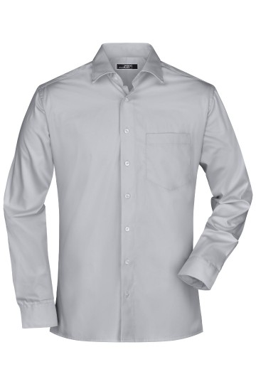 JN606 Men's Business Shirt LS lichtgrijs