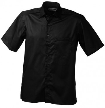 JN607 Men's Business Shirt SS zwart