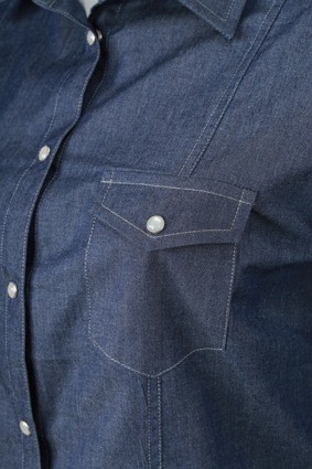 JN628 Ladies Denim Shirt detail1