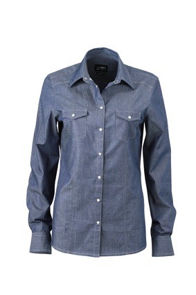 JN628 Ladies Denim Shirt lichtdenim