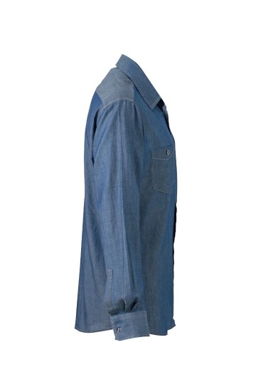JN629 Men's Denim Shirt lichtdenim zij