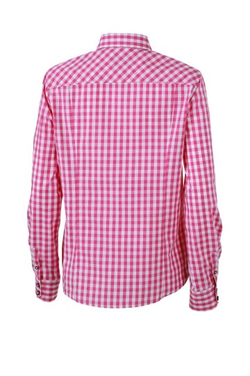 JN637 Ladies Traditional Shirt paars wit rug