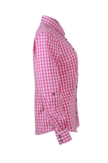JN637 Ladies Traditional Shirt paars wit zij